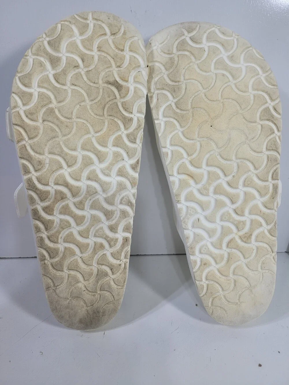 Birkenstock Arizona EVA White Sandals Mens 9 9.5 Womens 11 11.5 EU 42 Slides